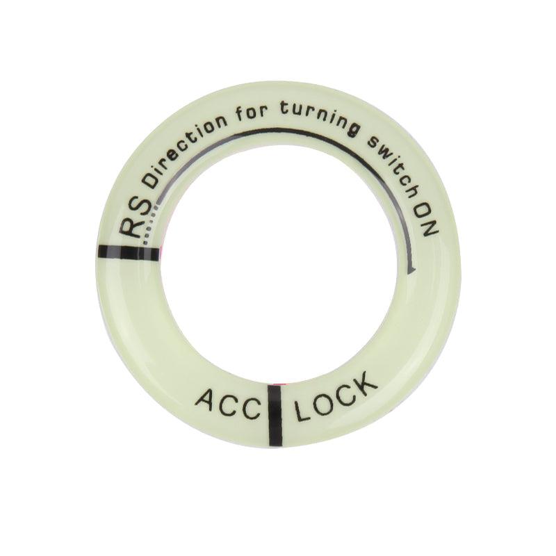 Universal Luminous Ignition Push Button Switch Trim Ring Cover