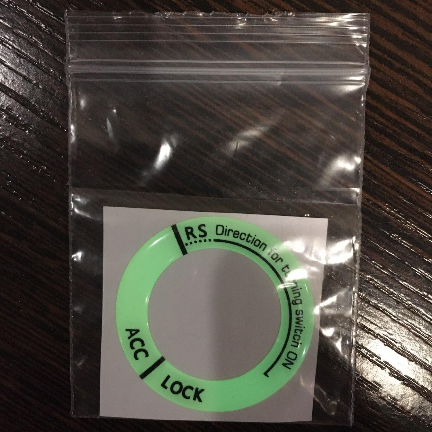 Universal Luminous Ignition Push Button Switch Trim Ring Cover