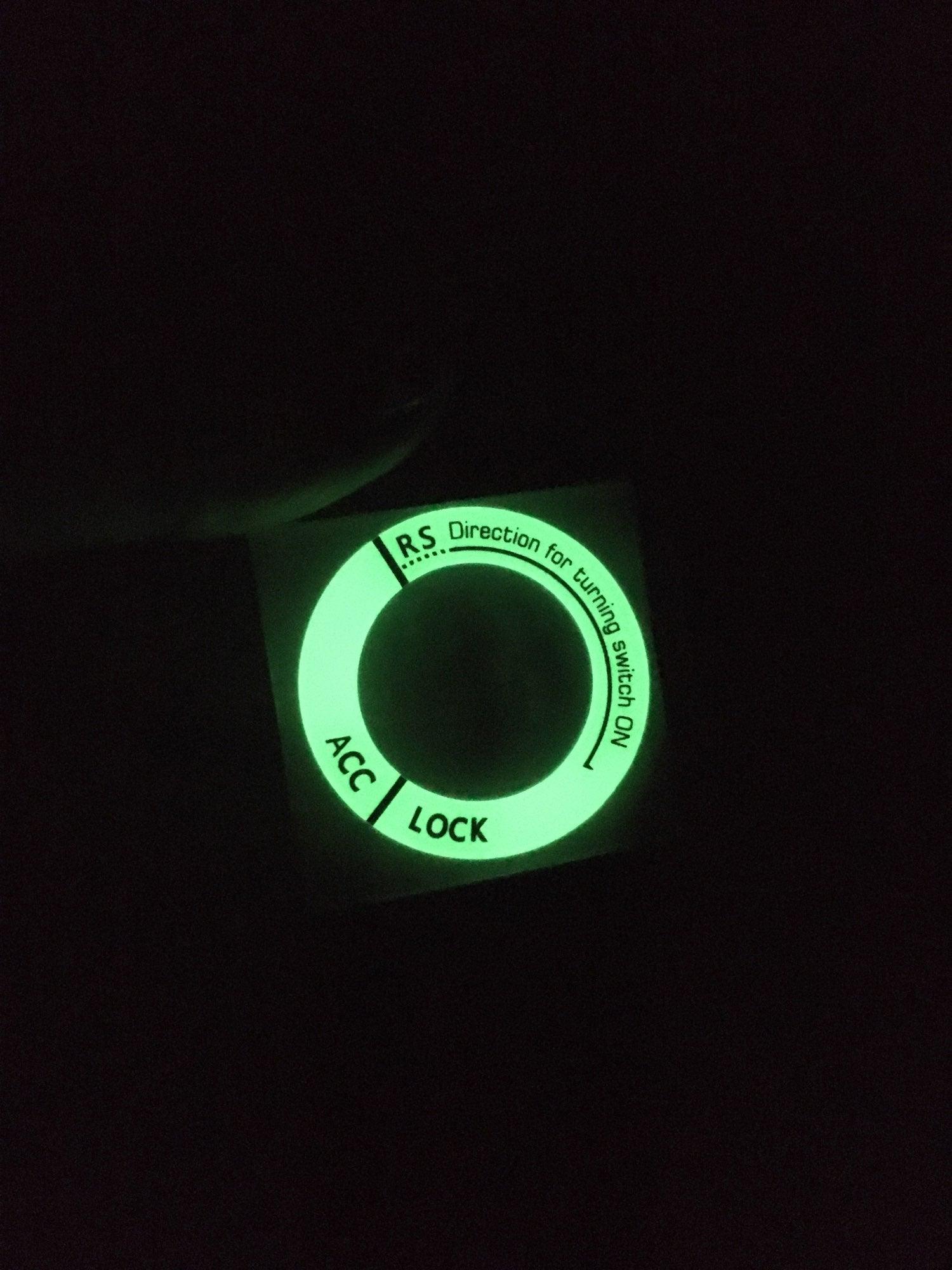 Universal Luminous Ignition Push Button Switch Trim Ring Cover