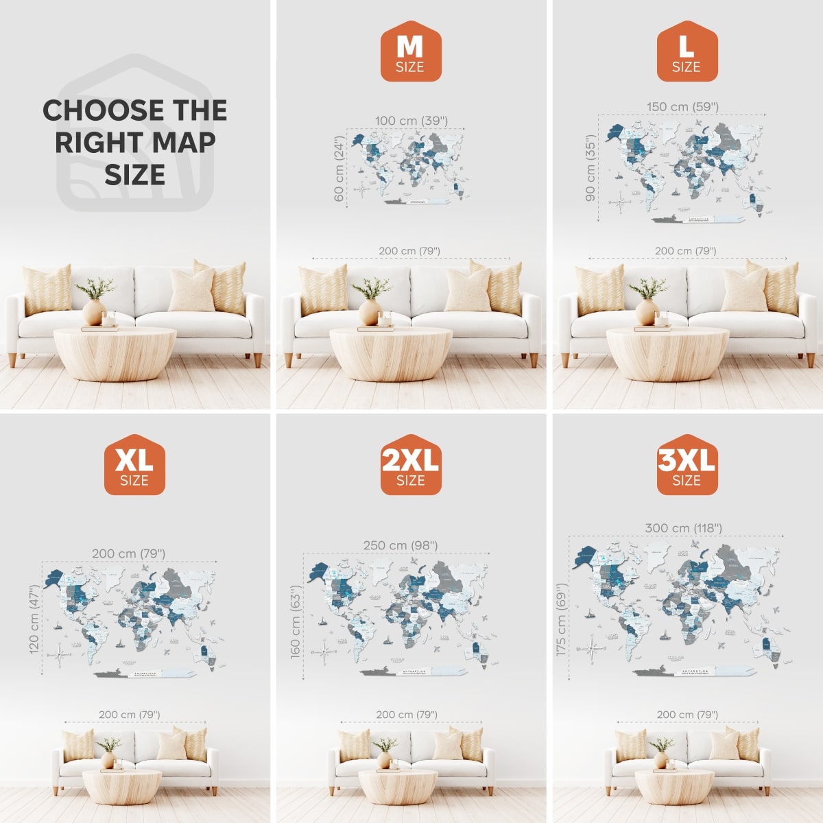 3D Wooden World Map Cruise – Coastal Modern Wall Decor