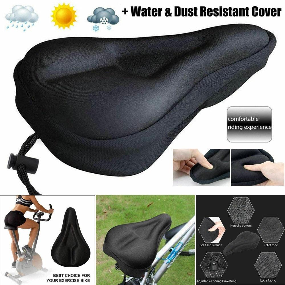 Extra soft thickened gel bicycle seat cover for added riding comfort
