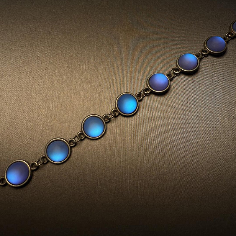 Vintage Blue Statement Heavy-Duty Bracelet for Women Elegant Jewelry