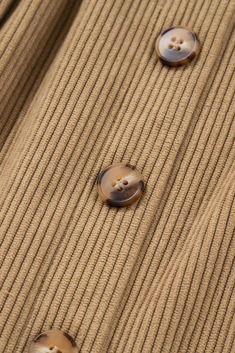 Xiomara Corduroy Mini Skirt with Button Front in Tan - Image 4