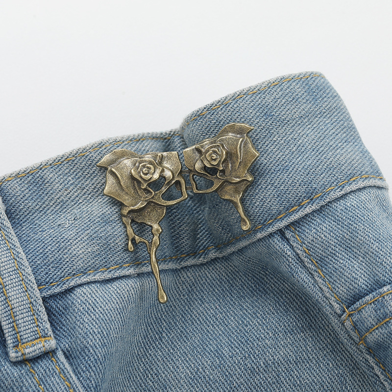 Rose waist buckle-copper-alloy-1 pair