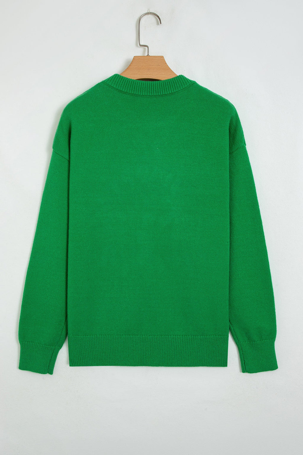 Christmas Dog Textured Patch Embroidered Sweater