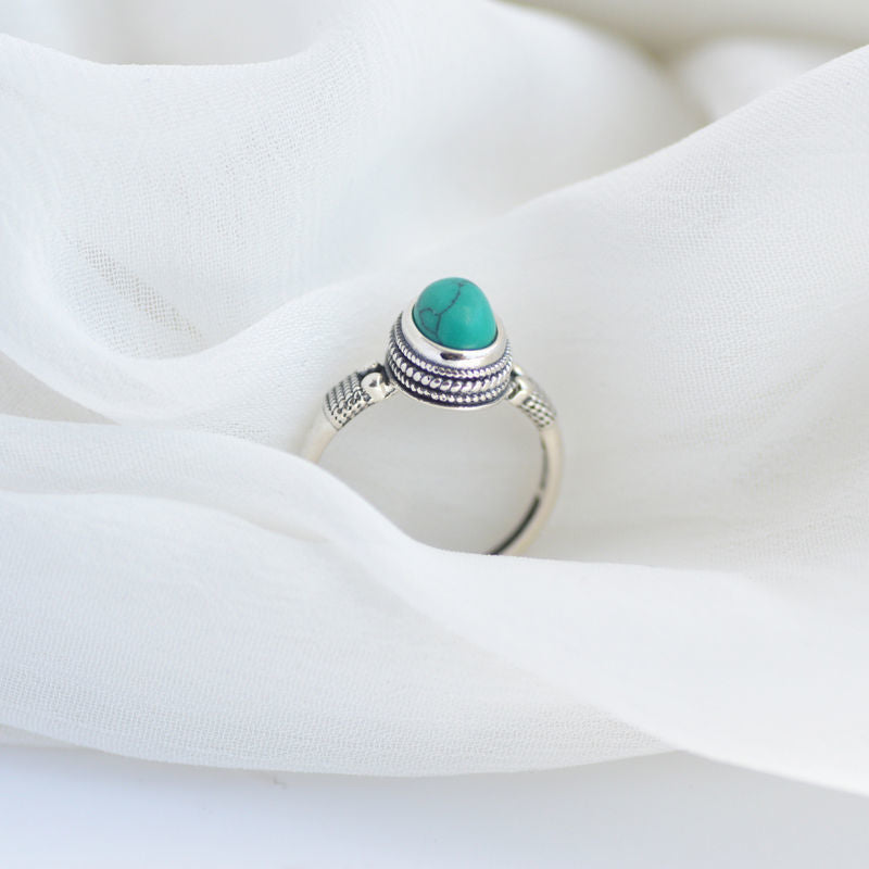 Vintage Style Geometric Adjustable Ring in S925 Silver-Plated
