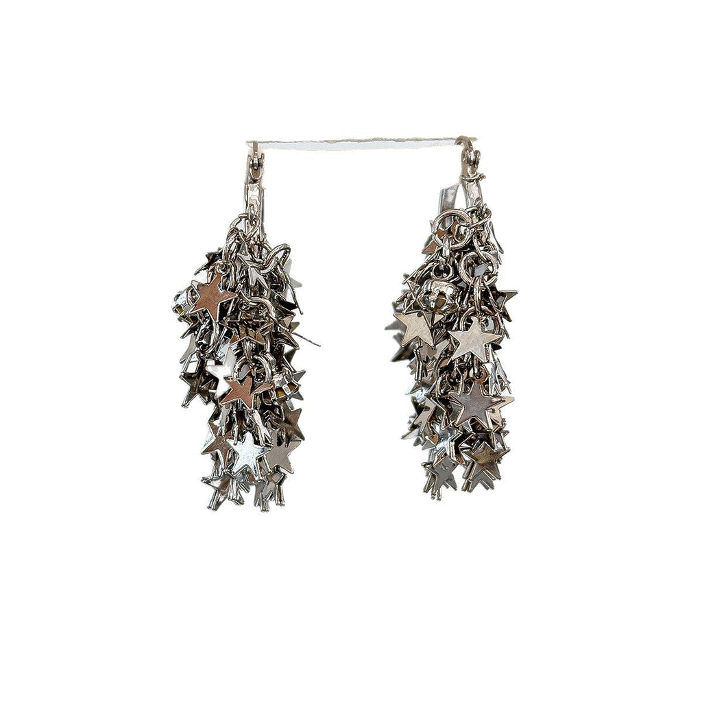 Exquisite Starry Stud Earrings Irregular Star Tassel Hoop Earrings