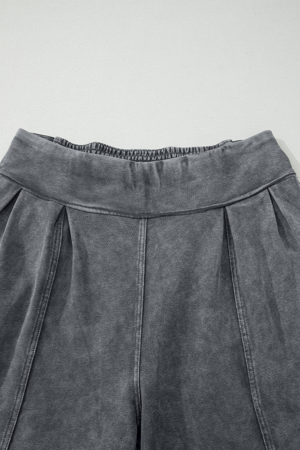 Women's High Rise Mineral Wash Joggers in Brown and Grey
