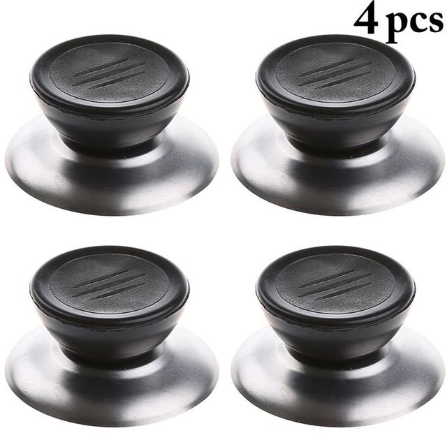 4-Piece Universal Kitchen Cookware Pot Lid Handle Set