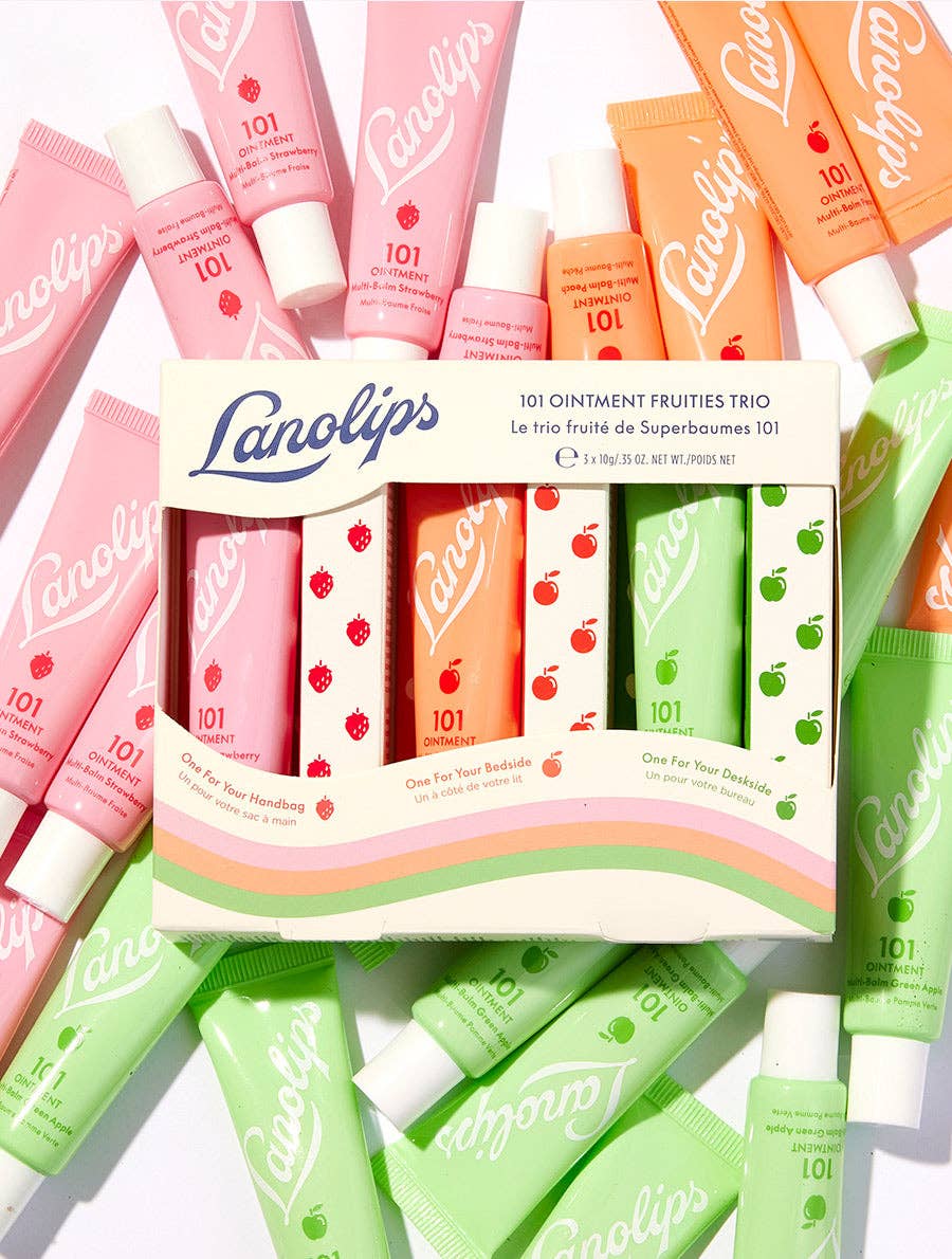 101 Ointment Fruities Trio: Hydrating Lanolin Lip Balm Multi-Pack