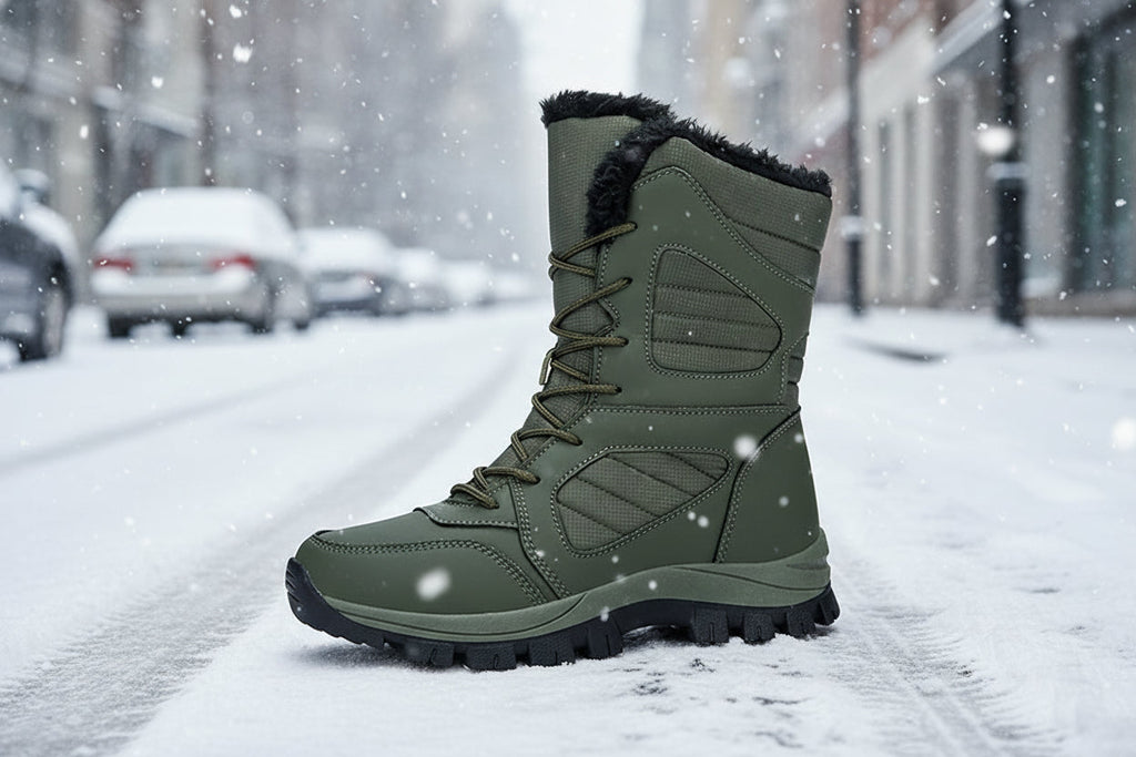 Women’s Waterproof High-Top Winter Snow Boots with Fleece Lining - Image 3