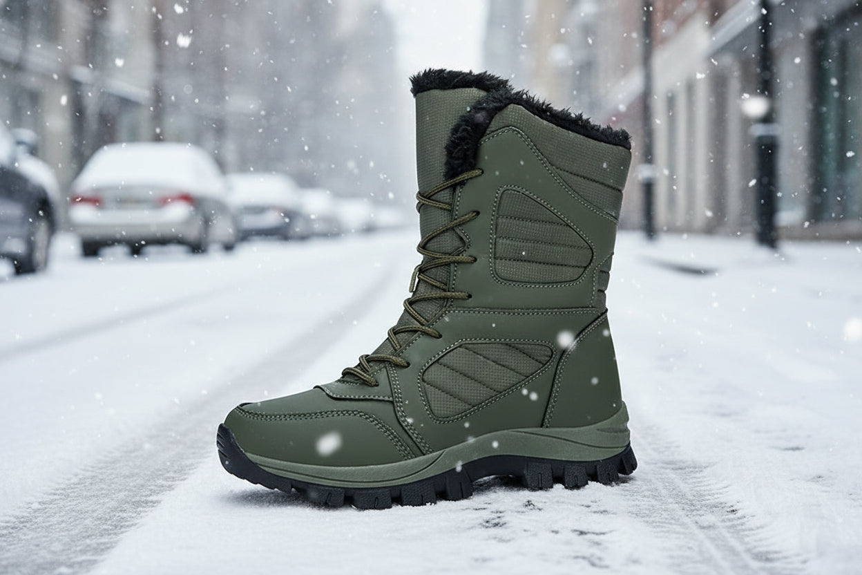 Women’s Waterproof High-Top Winter Snow Boots with Fleece Lining - Image 3