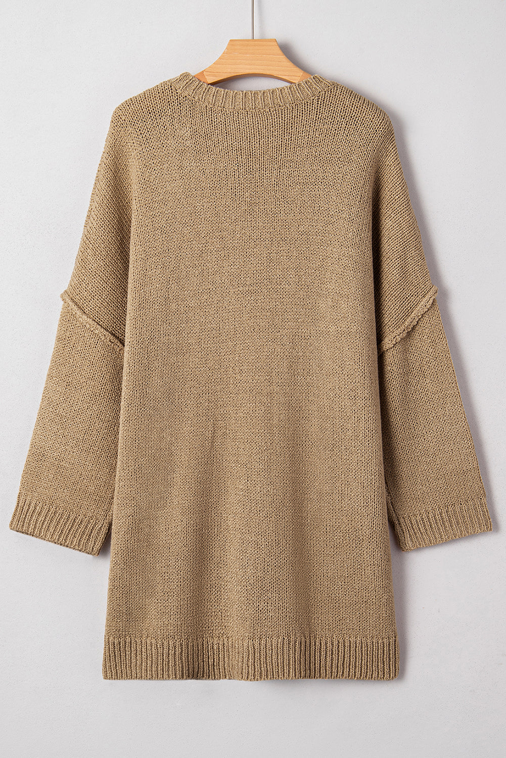 Laylani Drop Shoulder Slouchy Sweater in Camel and Tan