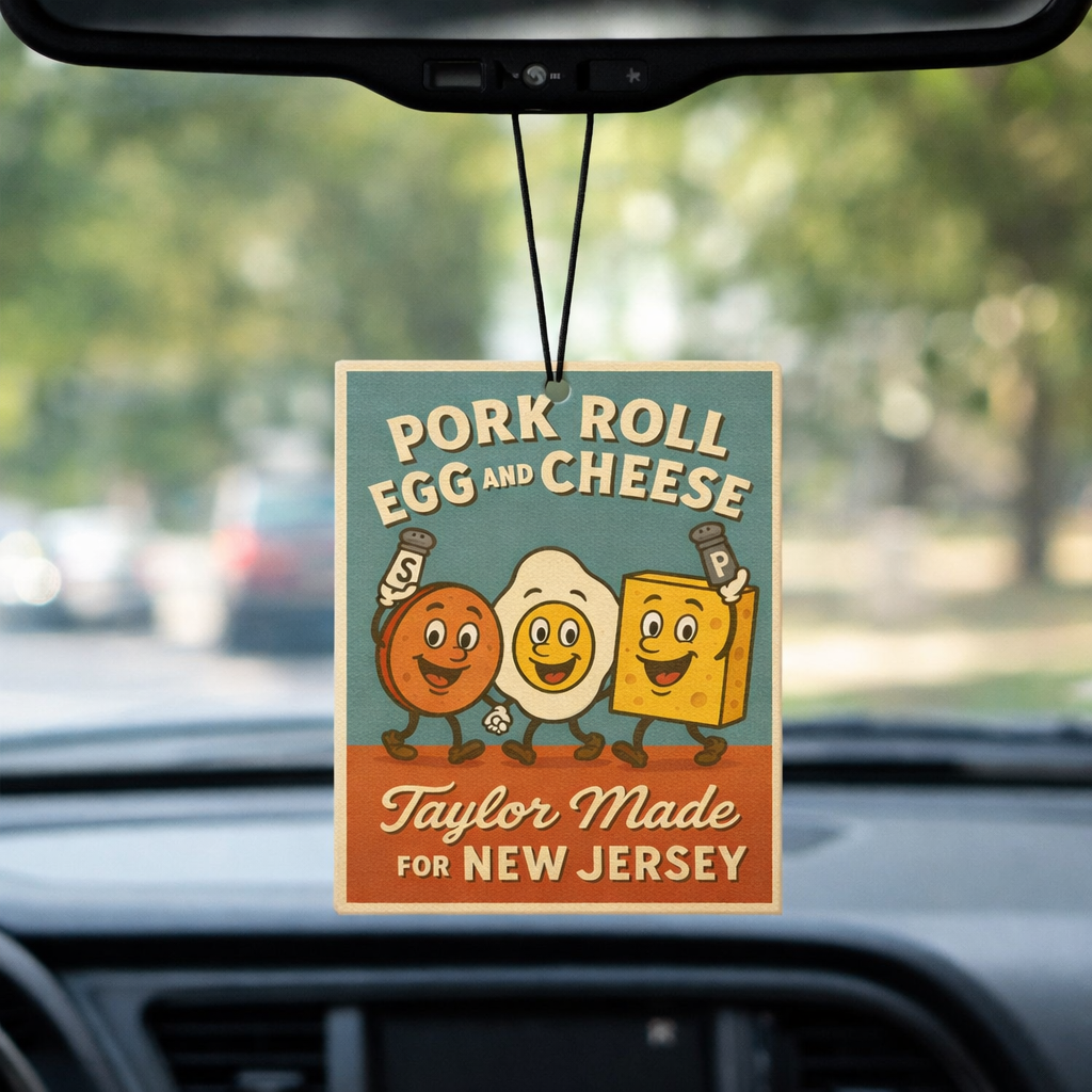 Pork Roll Egg and Cheese Breakfast Air Freshener for Car & Home