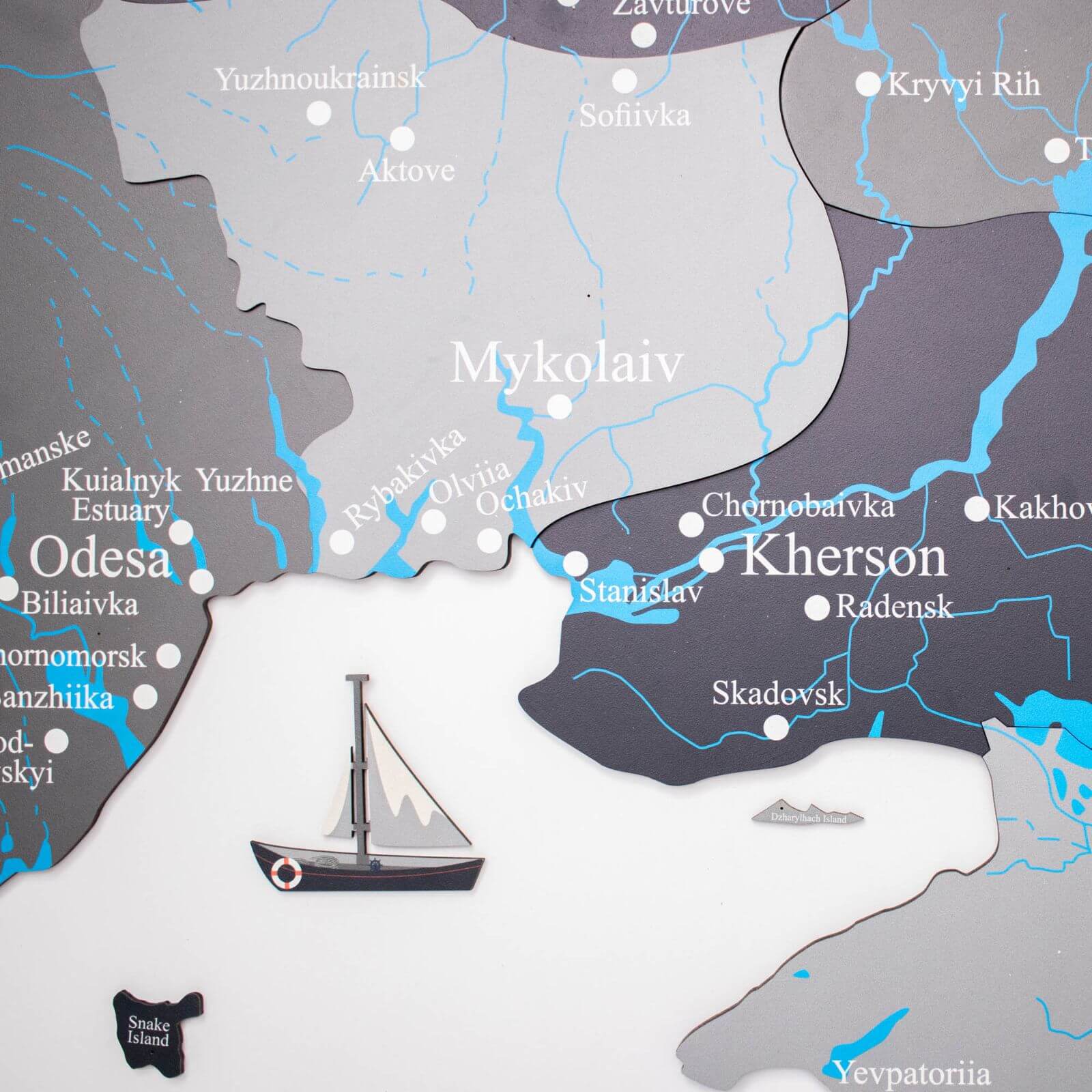 Wooden Map of Ukraine Nordik – Scandinavian Birch Wall Decor