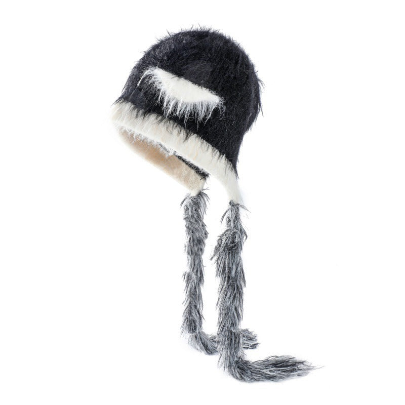 Cat Ears Mink Wool Ear-Protection Knitted Hat — Cozy Animal Ear Beanie