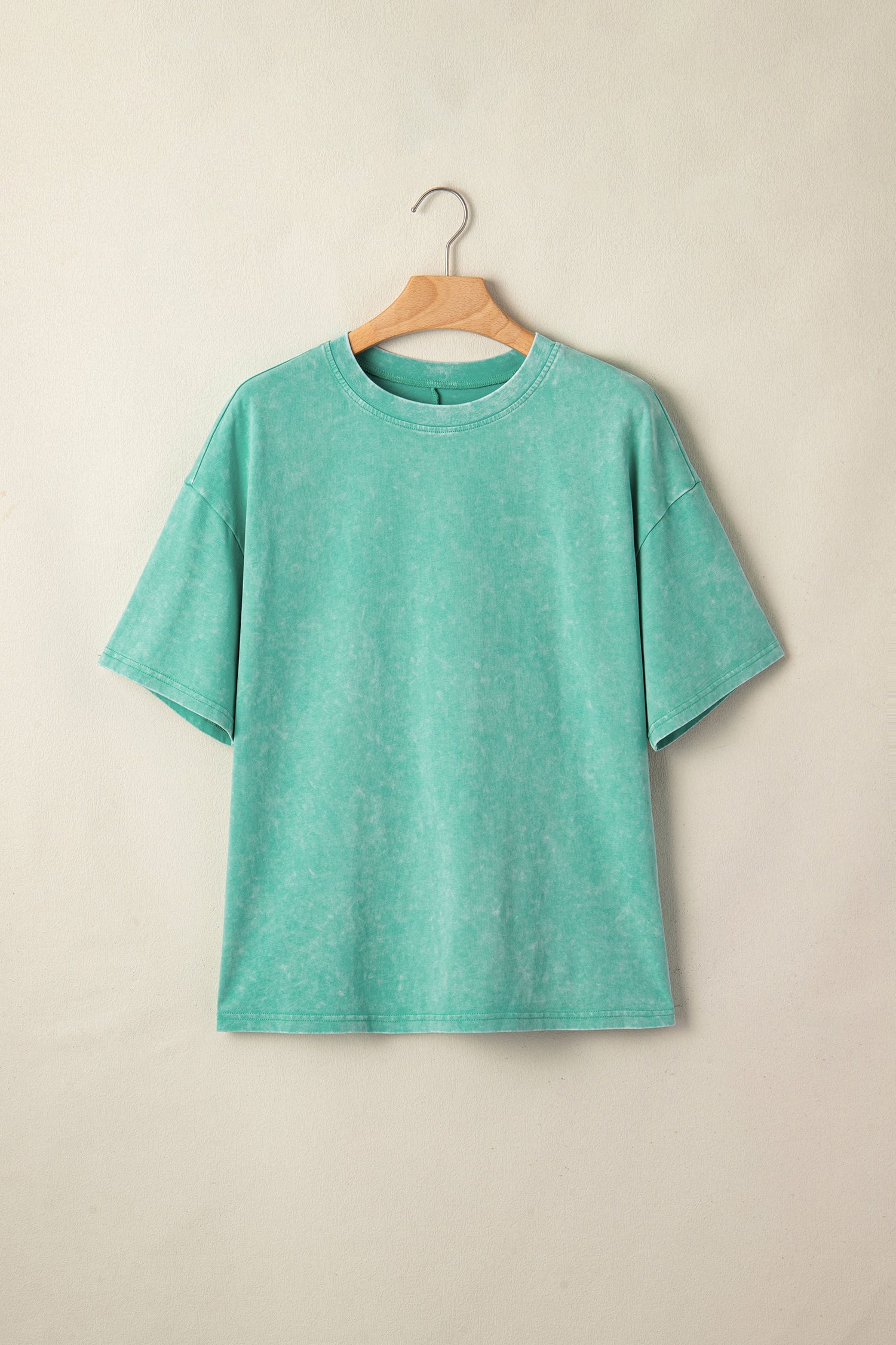 Oversized Mineral Washed Short Sleeve Tee in Green or Charcoal