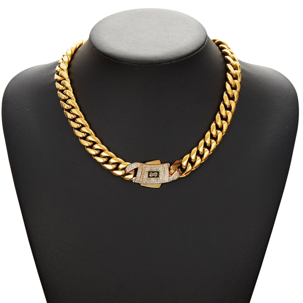 Mens Fashion Stainless Steel Polished Necklace