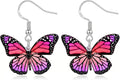 Acrylic Cartoon Butterfly Pendant Earrings