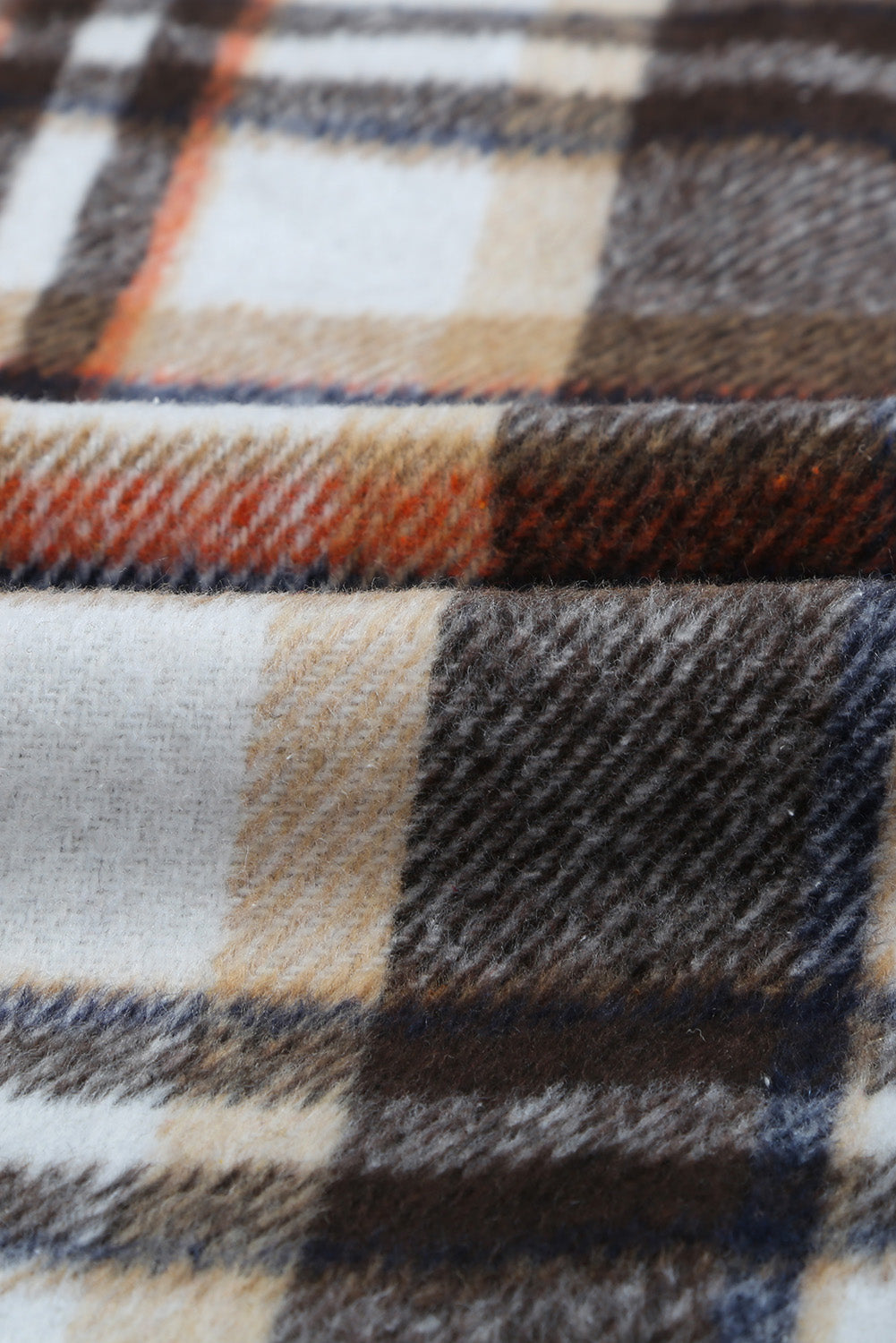 Brown Plaid Flannel Shacket | Button-Up Long Sleeve