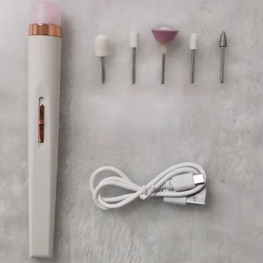 5-in-1 Electric Nail Drill Kit, Cordless USB Rechargeable Manicure