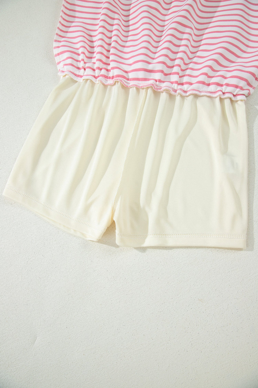 Stripe Colorblock Polo Tee and Drawstring Skort Two-Piece Set