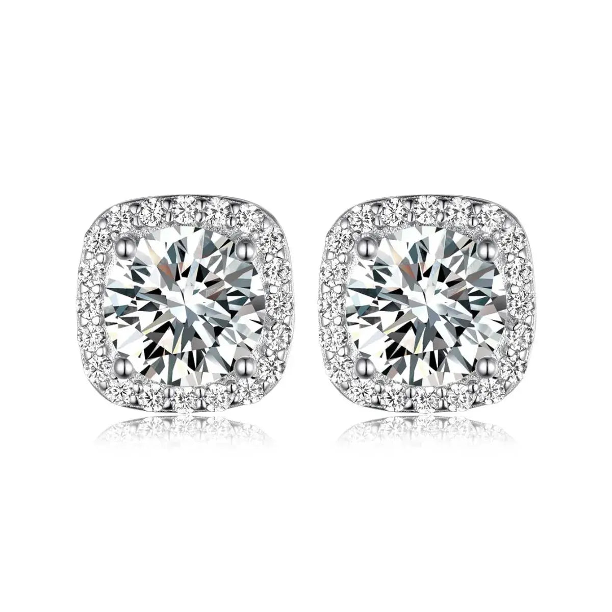 2.4 Carat Moissanite Stud Earrings
