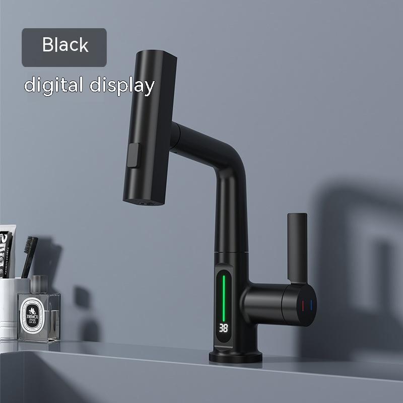 Intelligent Digital Display Kitchen Faucet with Pull-Out Sprayer
