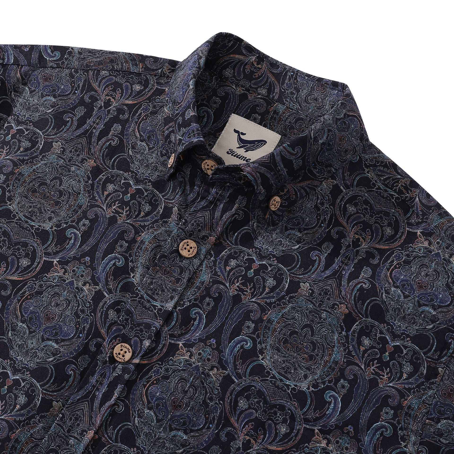 Men's Symmetrical Aesthetic Long Sleeve Cotton Button-Down Shirt