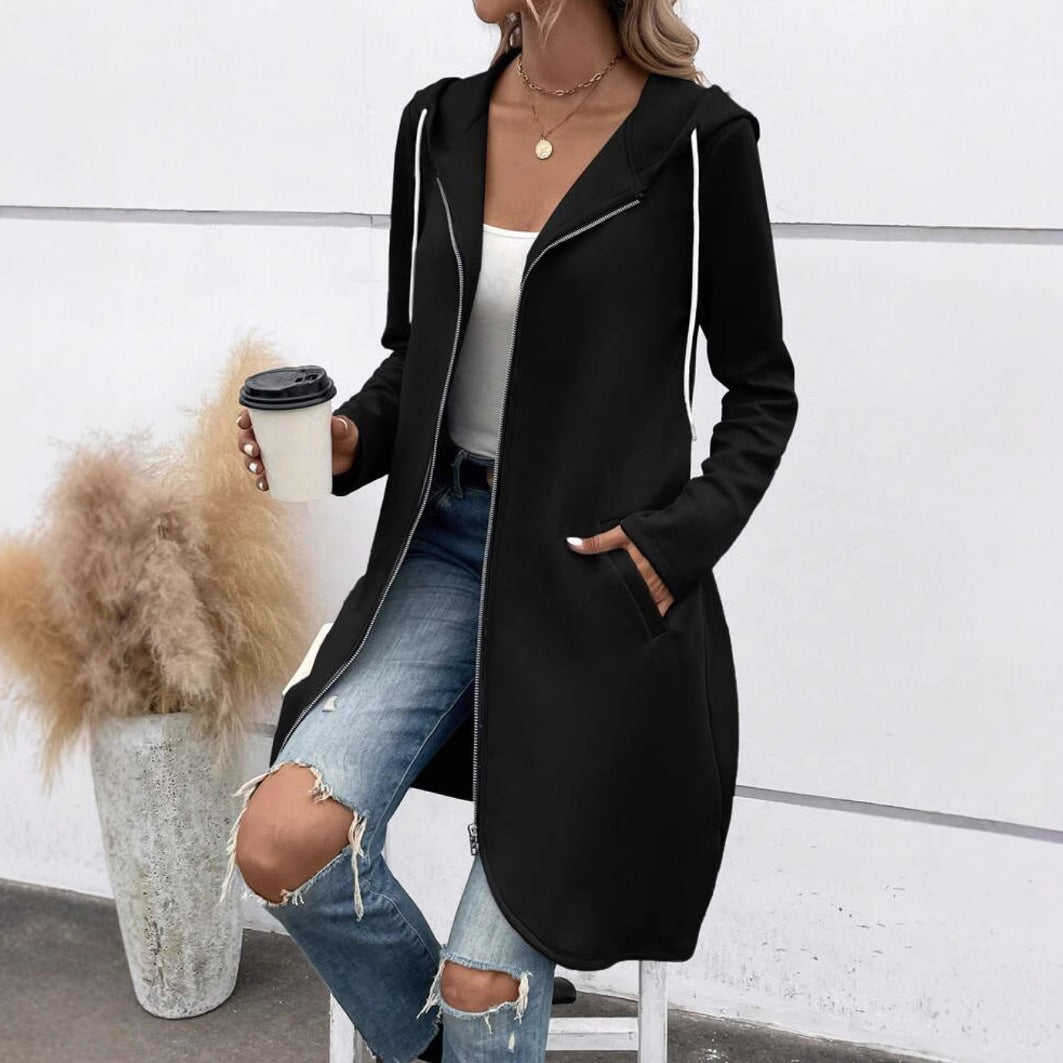 Women's Velvet-Lined Zip Hoodie Sweatshirt