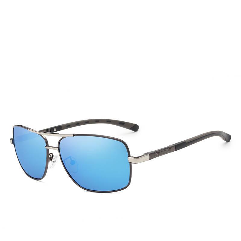 Men's Aluminum Magnesium Polarized Rectangular Sport Sunglasses