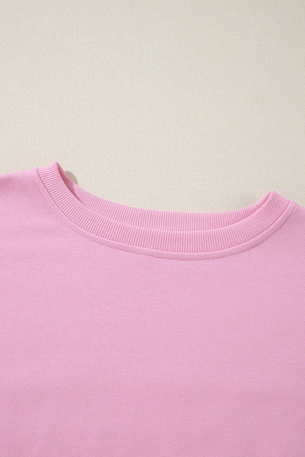 Colorblock Exposed Seam Side Slit Long Sleeve Sweatshirt