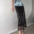 Embroidered Sequin Skirt for Women