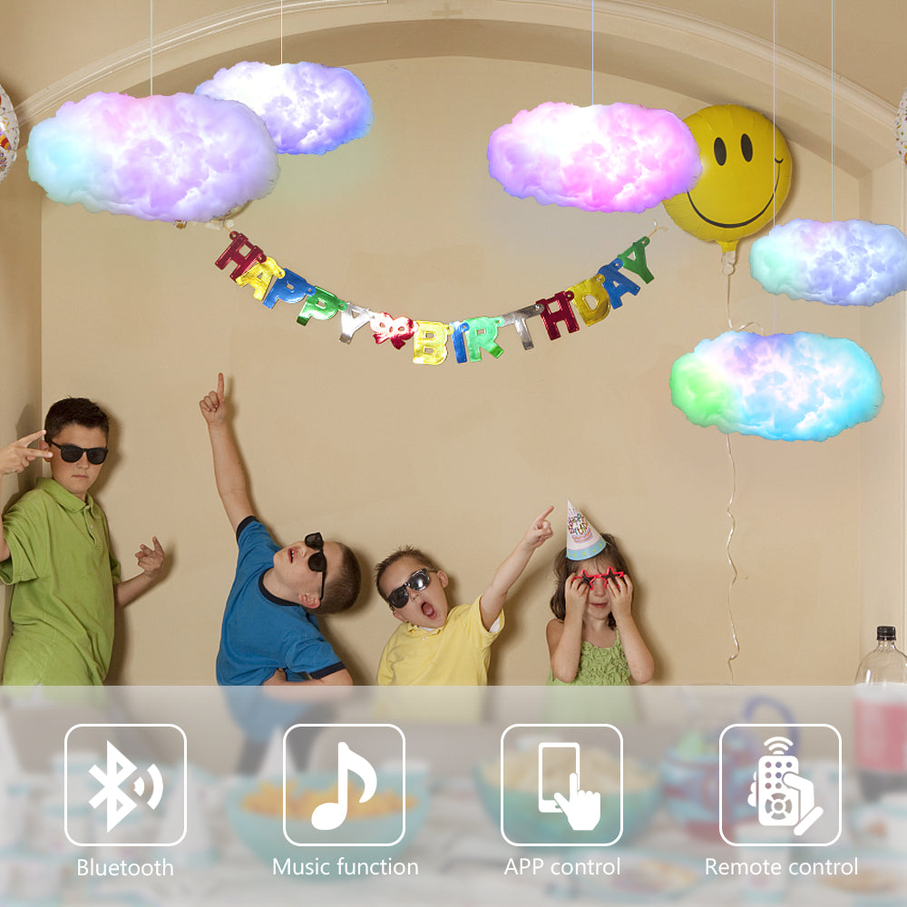 3D RGBIC LED Cloud Light with Music Sync and App Control for Kids