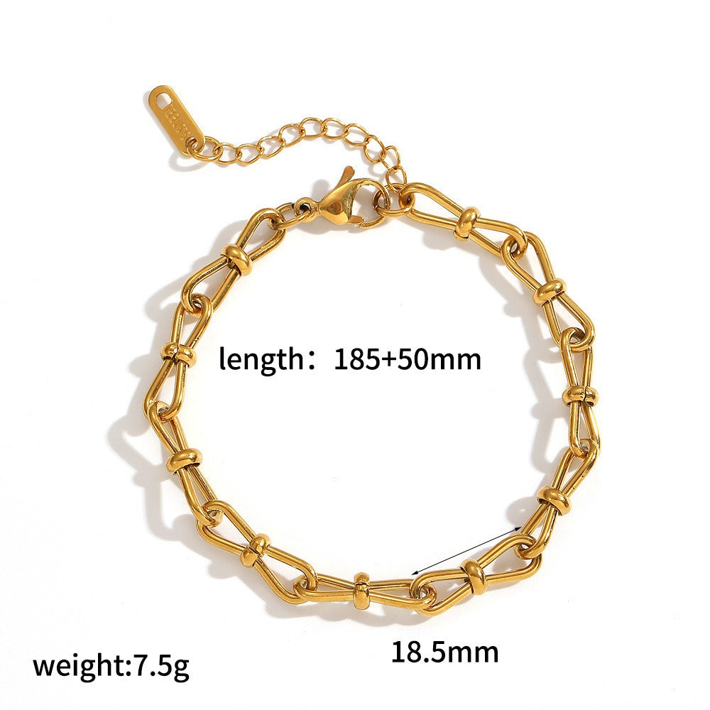18K Gold Vacuum Plated Small Pendant Necklace