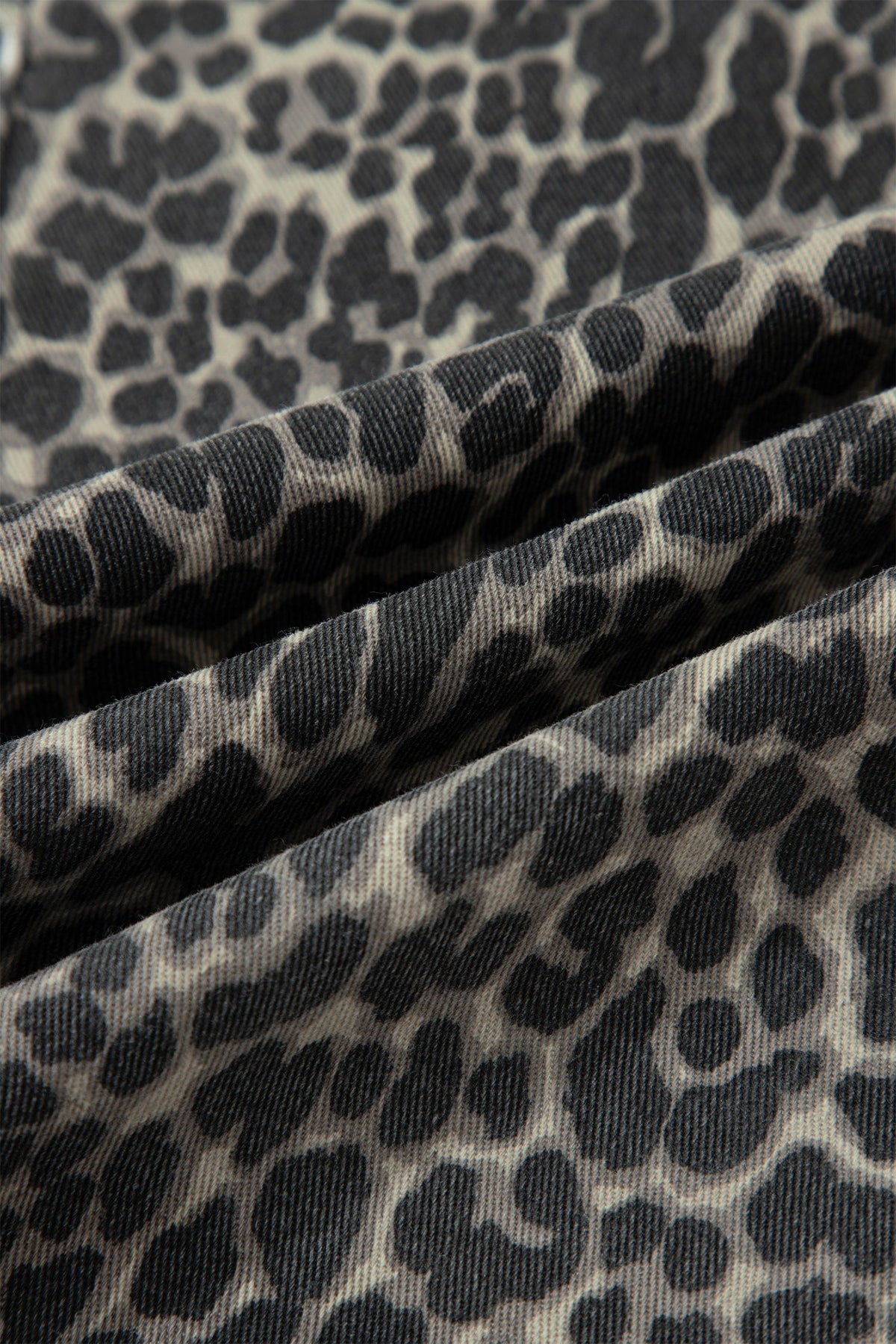 Leopard High Waist Barrel Leg Jeans