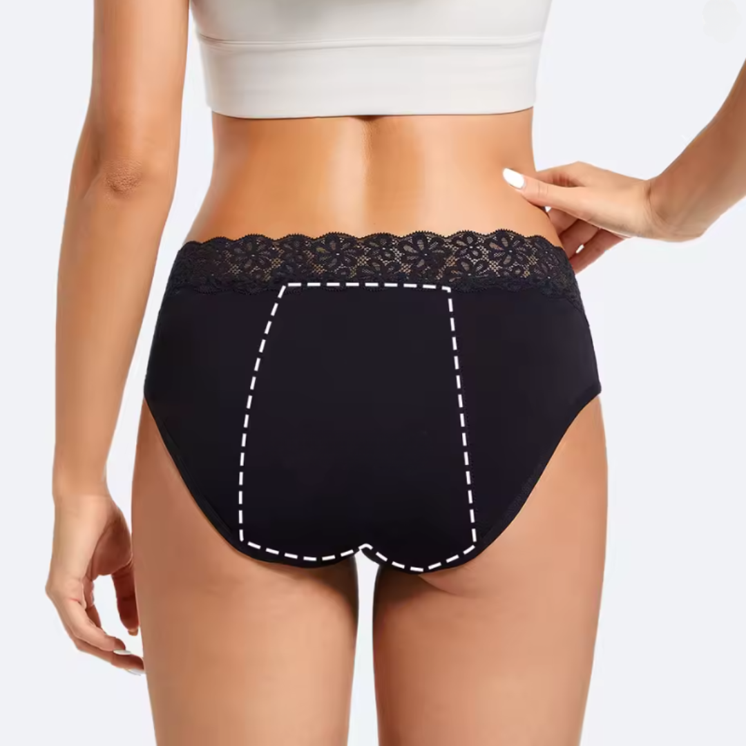 LunaLuxe Lace Period Briefs