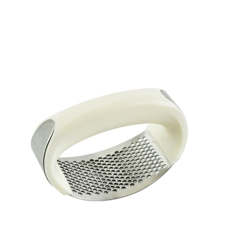 Stainless Steel Garlic Press - Ergonomic Manual Masher Tool