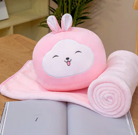 Winter Comfort: Pillow and Stuffed Toy Blanket Set