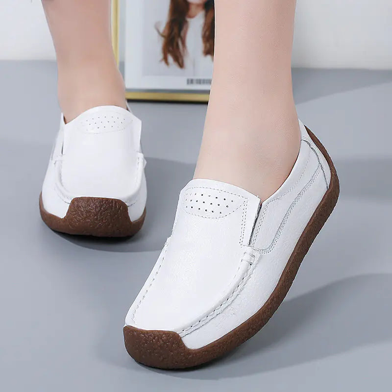 Women's Flat Leather Loafers