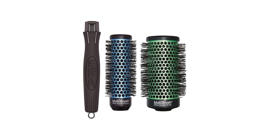 Olivia Garden Multi-Brush 3-piece styling kit with interchangeable barrels