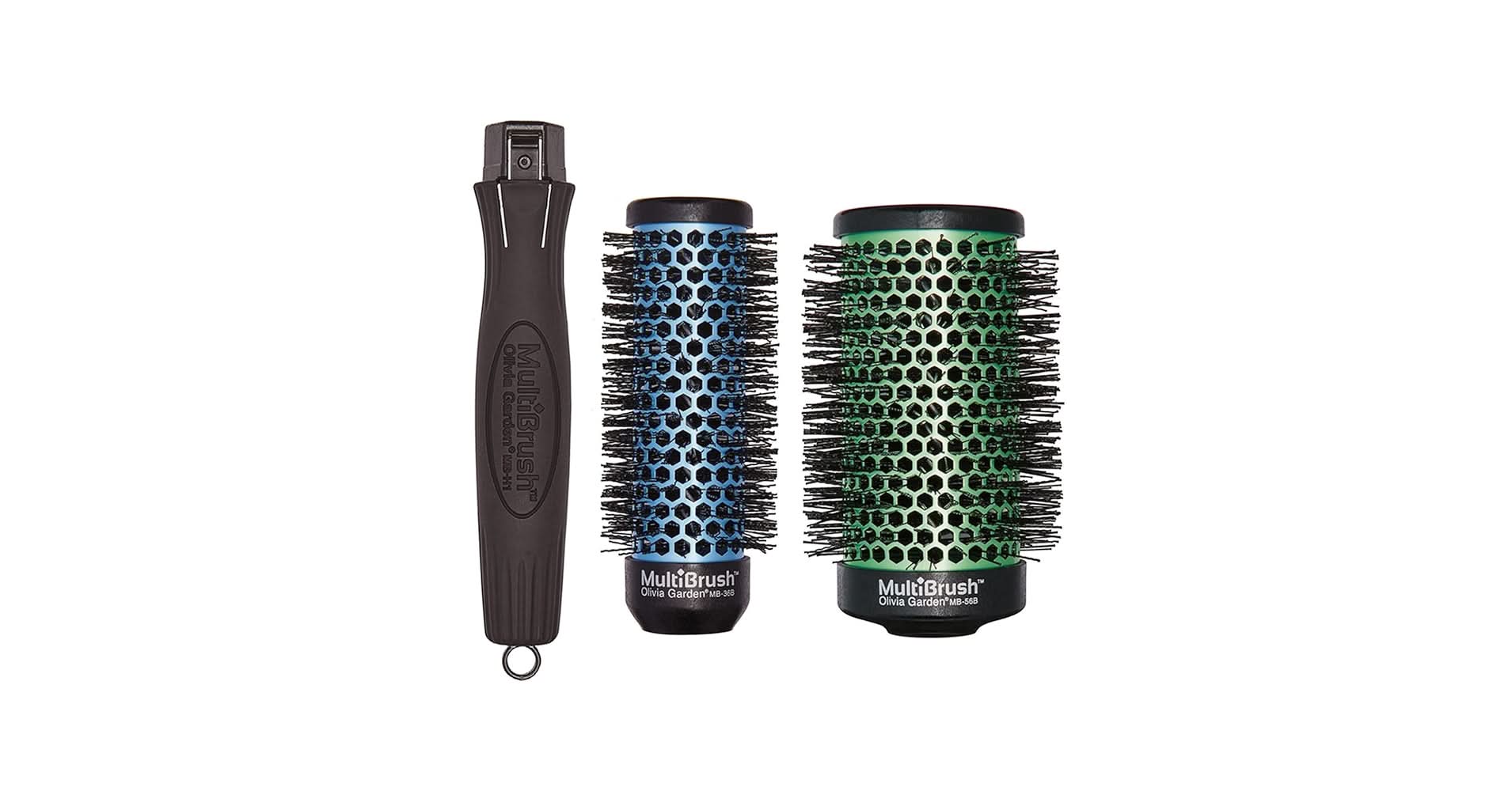 Olivia Garden Multi-Brush 3-piece styling kit with interchangeable barrels