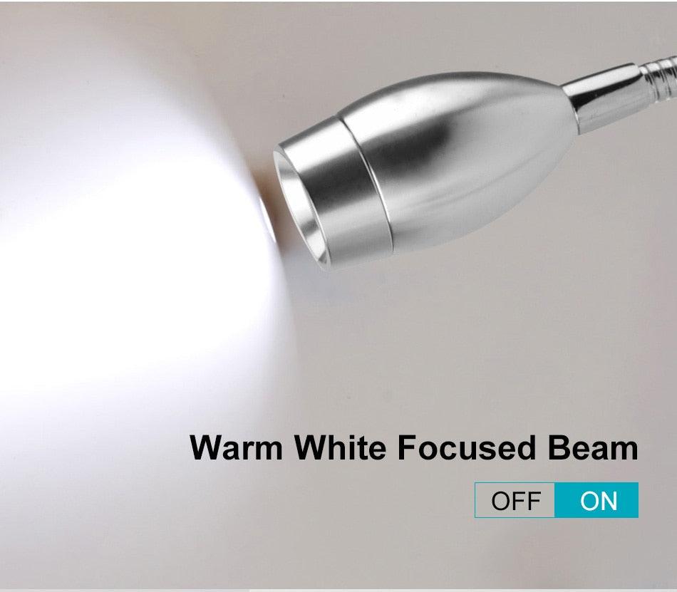 Dimmable LED Wall Reading Sconce - Minimalist Bedside Book Light