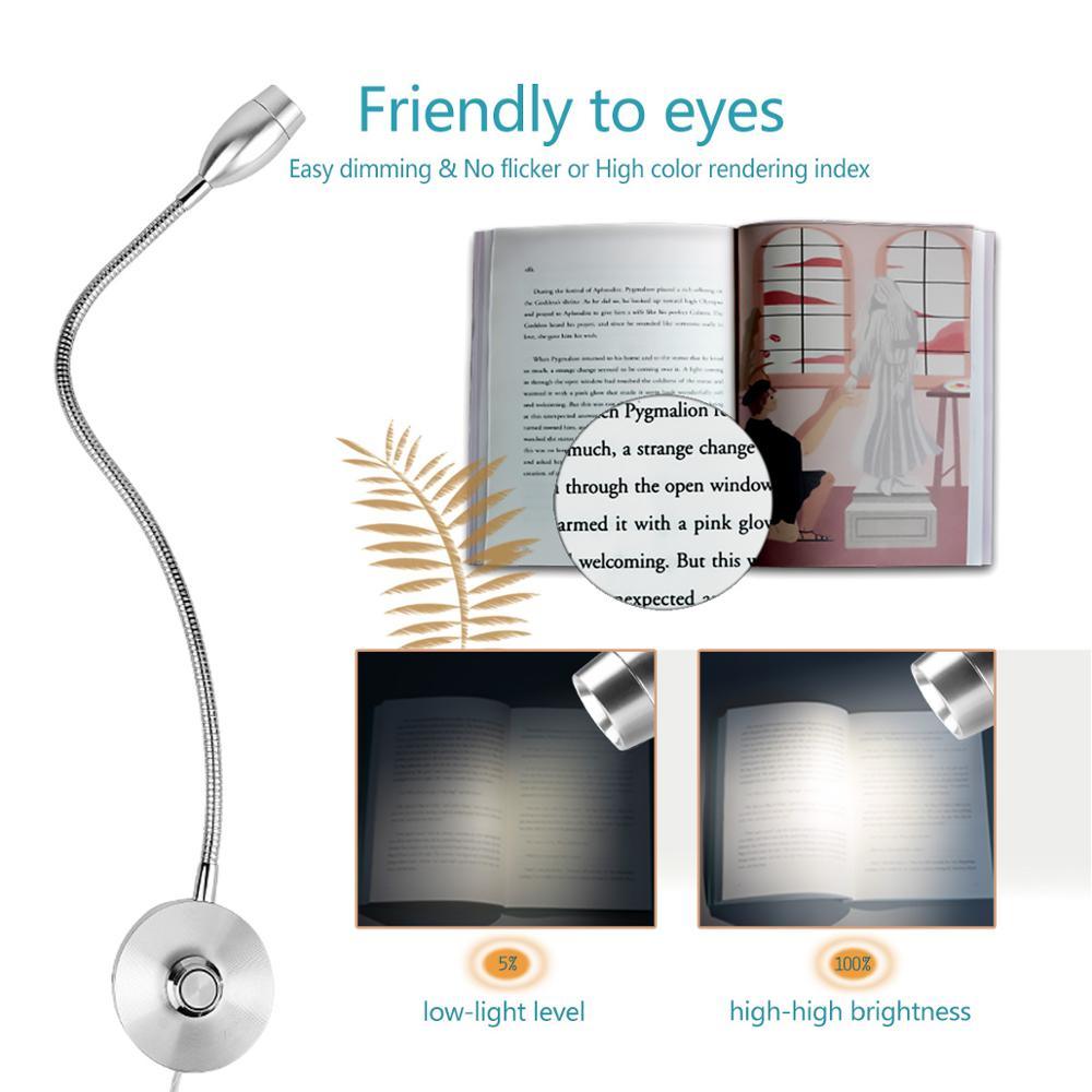 Dimmable LED Wall Reading Sconce - Minimalist Bedside Book Light