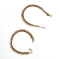 Elegant red Kundan stone traditional anklets for women and girls