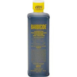 64oz bottle of professional blue hospital-grade disinfectant solution with yellow branding