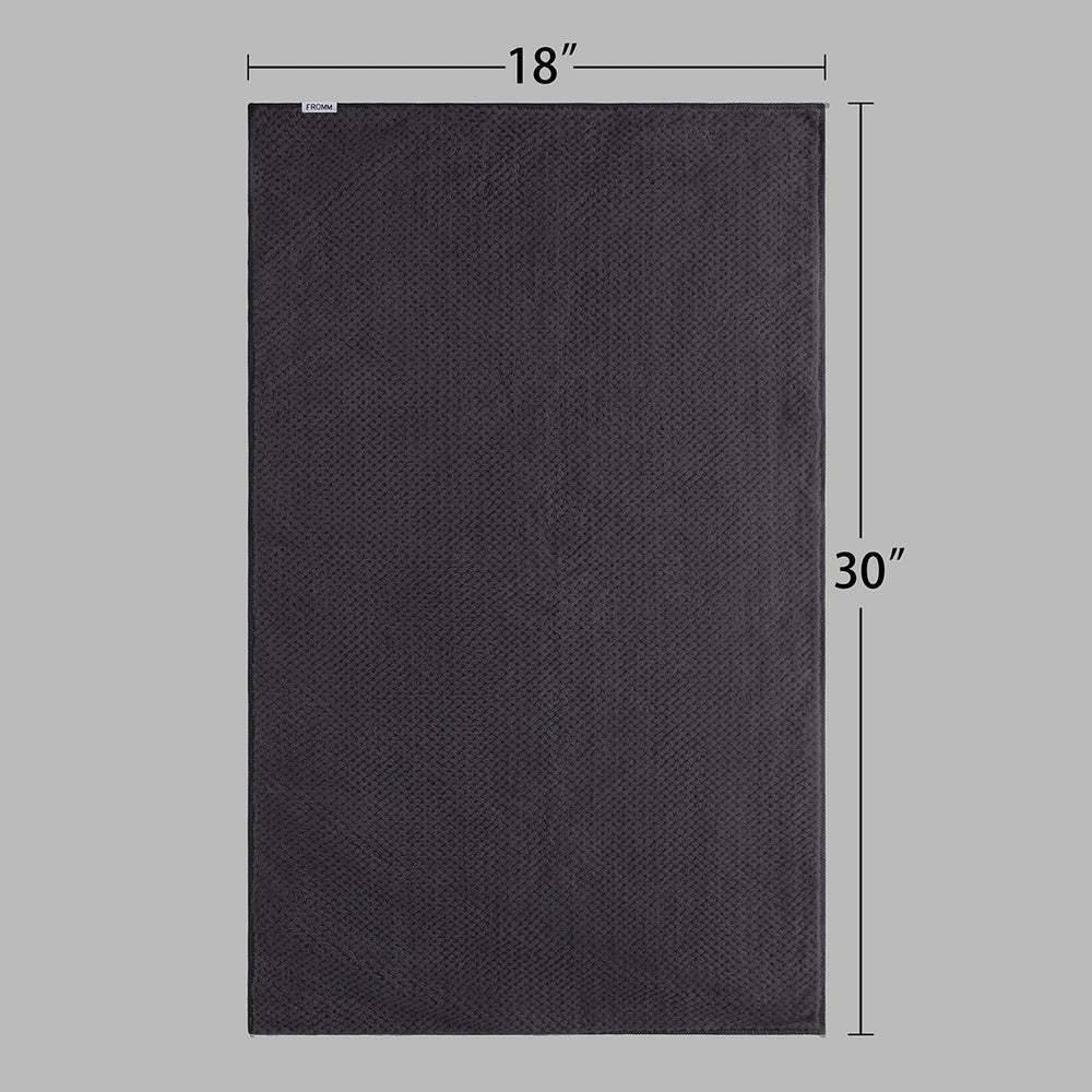 Fromm Softees Plush Towel - Dark Grey, Bleachproof Hair Towel