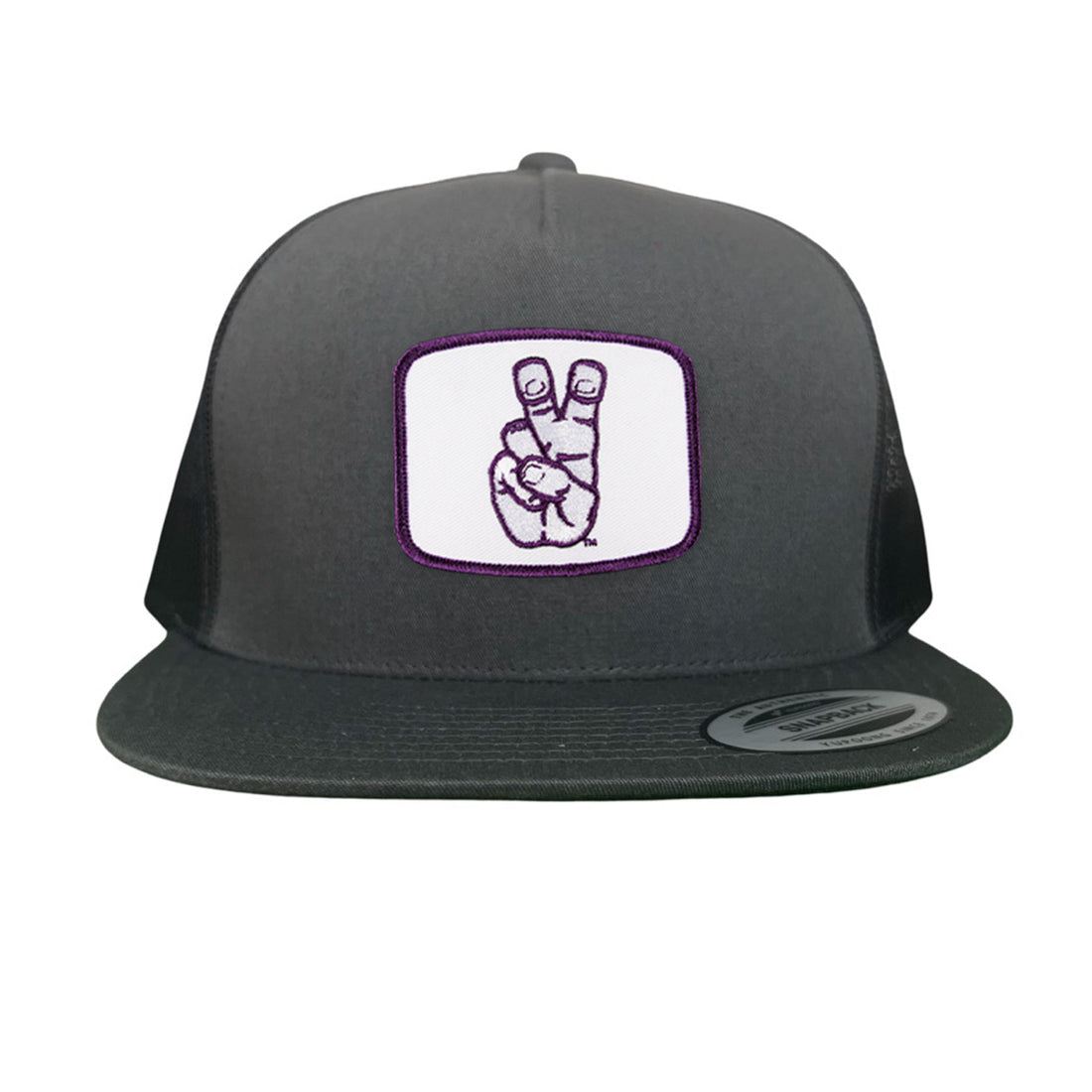 TCU Horned Frogs Frog Hand Mesh Snapback Hat Curved Bill