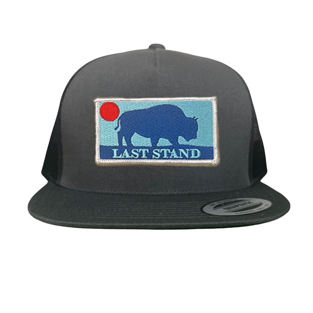 Bison Sunset Baseball Cap - Mountain Outdoors Snapback Hat