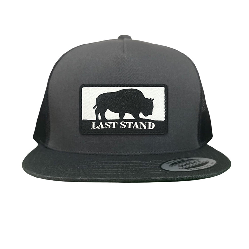 Bison Graphic Curved Bill Trucker Hat Mesh Snapback Cap